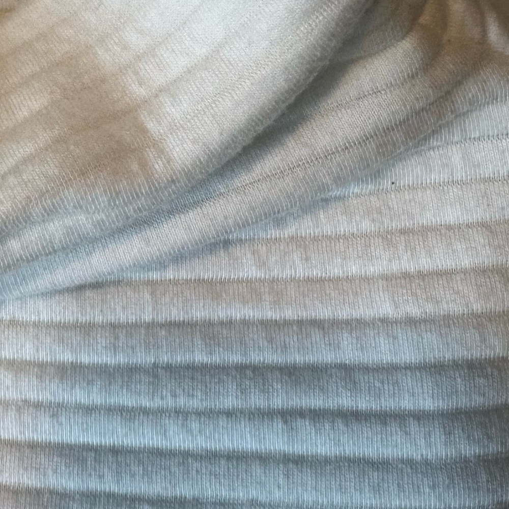 Zara Cream Ribbed Knit Top - Picture 6 of 8